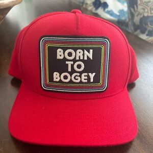 G/Fore Born to Bogey Red Snapback Hat